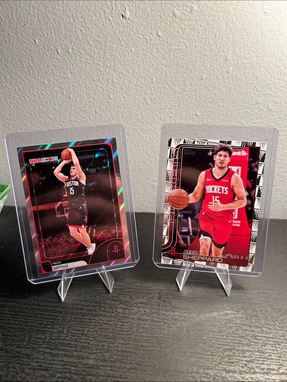 Reed Sheppard Houston Rockets NBA hoops Light wave and Topps tip off set